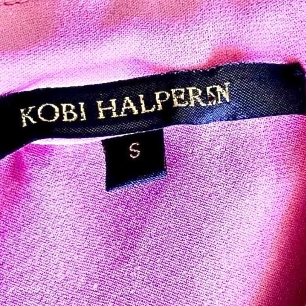 Kobi Halperin Luanne Silk Ruffle Bell Sleeve Blouse Pink Size S - Picture 9 of 11